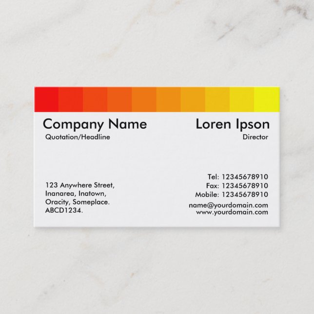 Tarjeta De Visita Variaciones de color 01 (Anverso)