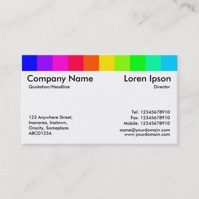 Tarjeta De Visita Variaciones de color 04 (Anverso)