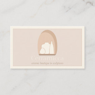 Tarjeta De Visita Vasa de escultura de porcelana artesanal de cerámi