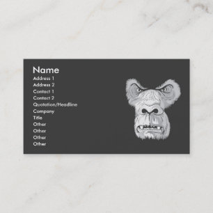 Tarjeta De Visita vector de cara de gorila