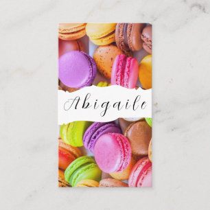 Tarjeta De Visita Vector de plumas Macarons antiguos sin fisuras