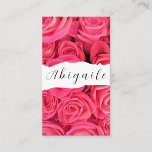 Tarjeta De Visita Vector de plumas rosas vintage sin costuras para n