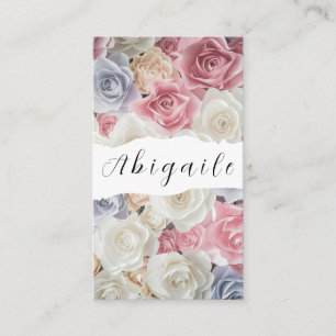 Tarjeta De Visita Vector Floral Sin Fin Pluma Flor Vintage Autobús