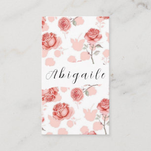 Tarjeta De Visita Vector Floral Sin Fin Pluma Flor Vintage Autobús