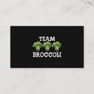 Tarjeta De Visita Vegan Team Broccoli Ama a las verduras Pla vegetar