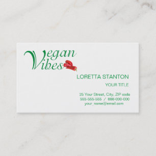 Tarjeta De Visita Vegan vibes