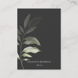 Tarjeta De Visita Vegetación acuática moderna Gris mínimo