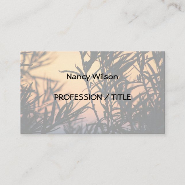 Tarjeta De Visita Vegetación al atardecer (Anverso)