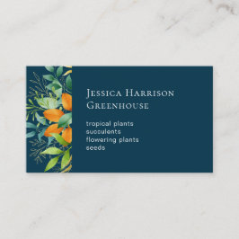 Tarjeta De Visita Vegetación de color de agua Foliage Código QR botá