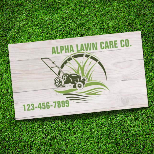 Tarjeta De Visita Vegetación de hierba de yard Care Landscaping (Yard Lawn Care Landscape Landscaping Grass Mowing Business Card)