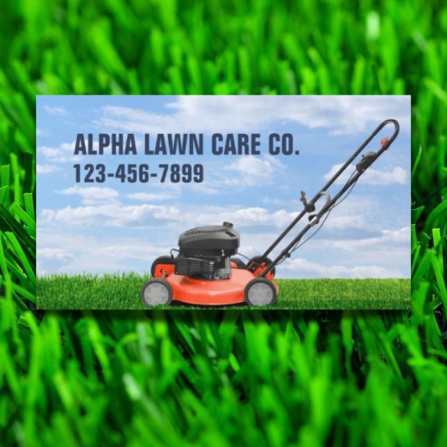 Tarjeta De Visita Vegetación de hierba de yard Care Landscaping (Yard Lawn Care Landscape Landscaping Grass Mowing Business Card)