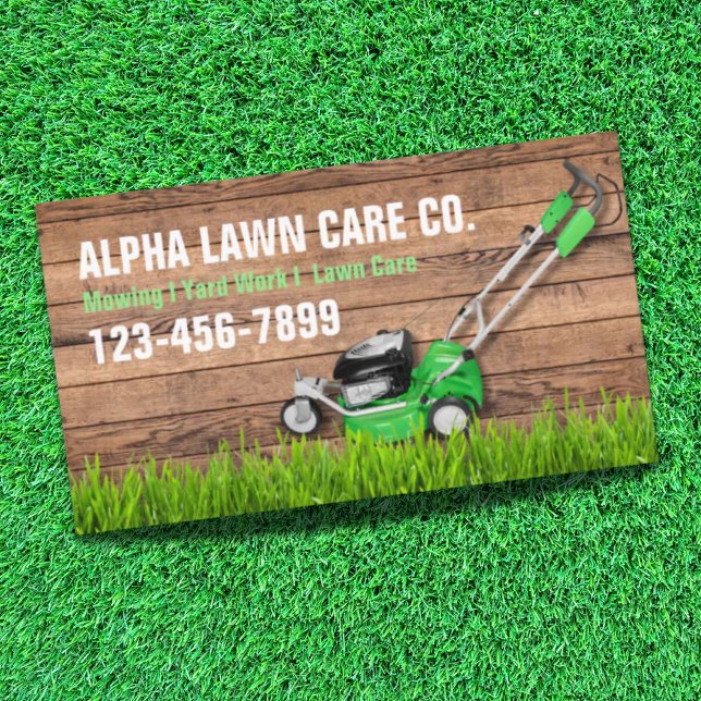 Tarjeta De Visita Vegetación de hierba de yard Care Landscaping (Yard Lawn Care Landscape Landscaping Grass Mowing Business Card)
