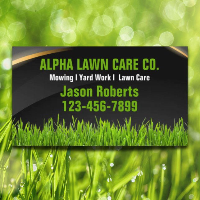 Tarjeta De Visita Vegetación de hierba de yard Care Landscaping (Yard Lawn Care Landscape Landscaping Grass Mowing Business Card)