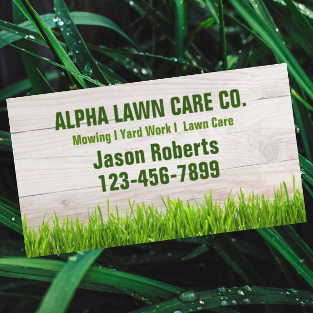 Tarjeta De Visita Vegetación de hierba de yard Care Landscaping (Yard Lawn Care Landscape Landscaping Grass Mowing Business Card)