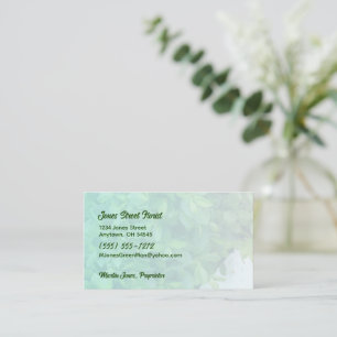 Tarjeta De Visita Vegetación silenciada con texto de seis líneas per
