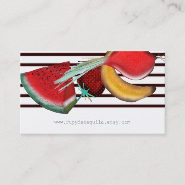 Tarjeta De Visita Vegetales acuáticos (Anverso)