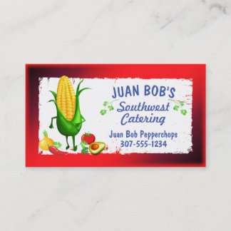 Tarjeta De Visita Vegetales de maíz Cocina de chef mexicano del Suro
