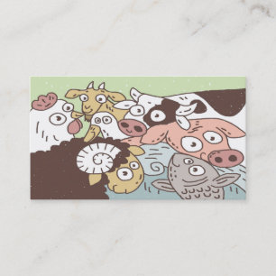 Tarjeta de visita vegetariana para animales
