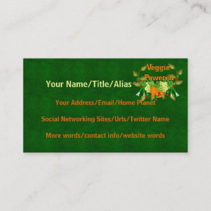 Tarjeta De Visita Veggie accionado