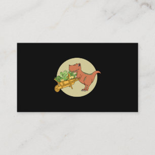 Tarjeta De Visita Veggiesauro Orgulloso Vegetariano Dinosaurio