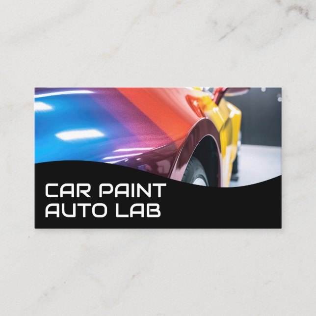 Tarjeta De Visita Vehicle in Paint Booth | Auto Care Services (Anverso)
