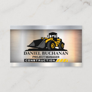 Tarjeta De Visita Vehículo Bulldozer de Construcción