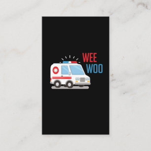 Tarjeta De Visita Vehículo de ambulancia paramédica fue woo Hospit
