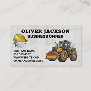 Tarjeta De Visita Vehículo de construcción   Collar azul