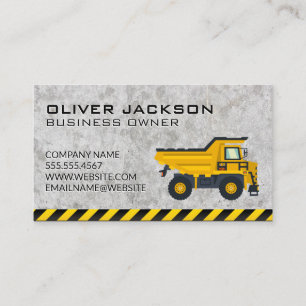 Tarjeta De Visita Vehículo de construcción de maquinaria pesada   Co