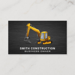 Tarjeta De Visita Vehículo de construcción   Diferencia de la Tierra