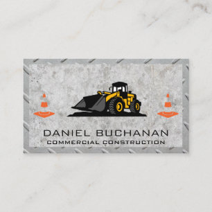 Tarjeta De Visita Vehículo de construcción   Maquinaria pesada