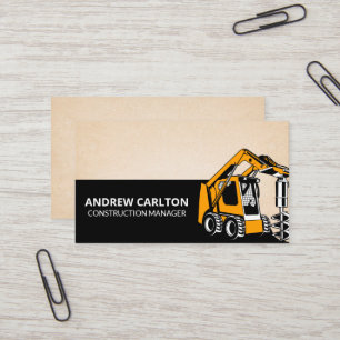 Tarjeta De Visita Vehículo de construcción   Perforación de la Tierr