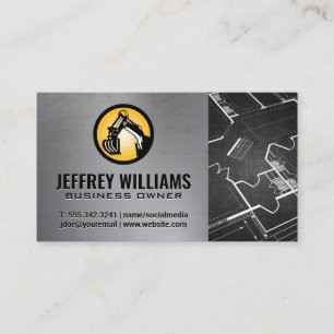 Tarjeta De Visita Vehículo de construcción y planes