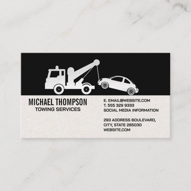 Tarjeta De Visita Vehículo de remolque Vehículo de bombeo (Anverso)