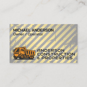 Tarjeta De Visita Vehículo de transporte de volcado de construcción