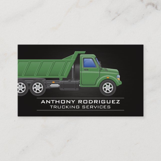Tarjeta De Visita Vehículo Green Working Truck (Anverso)