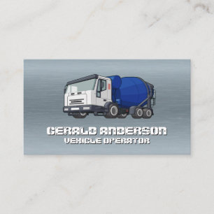 Tarjeta De Visita Vehículo industrial   Mezclador de concreto