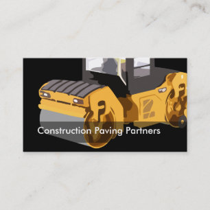 Tarjeta De Visita Vehículo rodillo apisonador de construcción