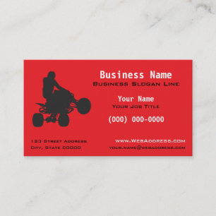 Tarjeta De Visita Vehículo Todo Terreno Personalizado Cuadriciclo y 