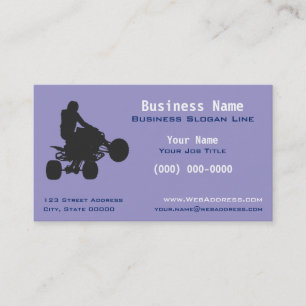 Tarjeta De Visita Vehículo Todo Terreno Personalizado Cuadriciclo y 