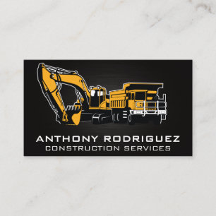 Tarjeta De Visita Vehículos de construcción   Desarrolladores de pro