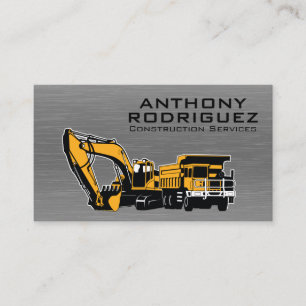 Tarjeta De Visita Vehículos de construcción   Generador