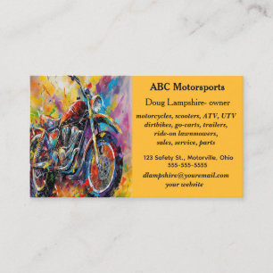 Tarjeta De Visita Vehículos editables de motocicleta ATV