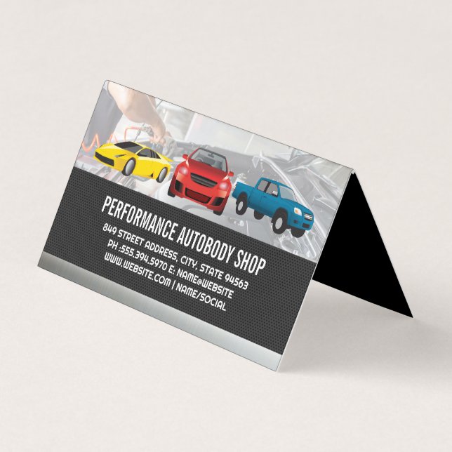 Tarjeta De Visita Vehículos | Servicios mecánicos (Anverso)
