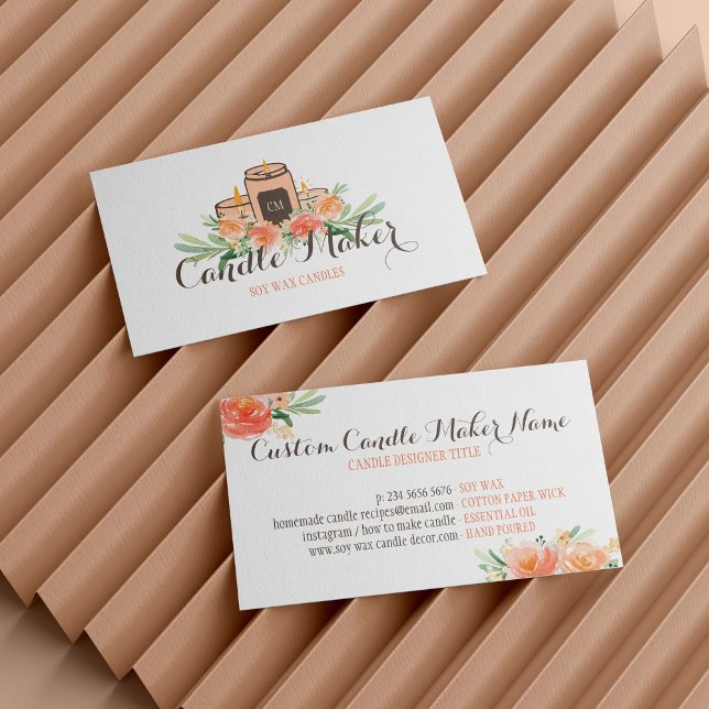 Tarjeta De Visita Vela de cera de soja casera (Candle Soy Wax Homemade Business Card)