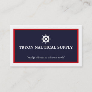 Tarjeta De Visita Vela El barco del capitán Helm Nautical Supply