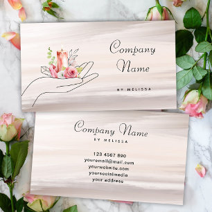 Tarjeta De Visita Vela floral