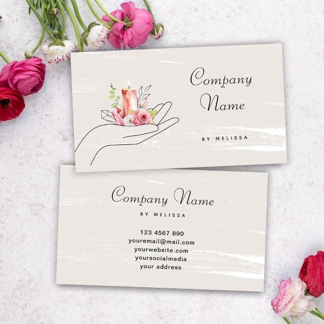 Tarjeta De Visita Vela floral (Subido por el creador)