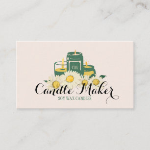 Tarjeta De Visita Vela suave elegante de cera de soja casera margari