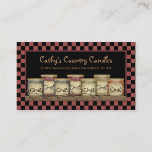 Tarjeta De Visita Velas de campo primitivas y canilla de pip berries